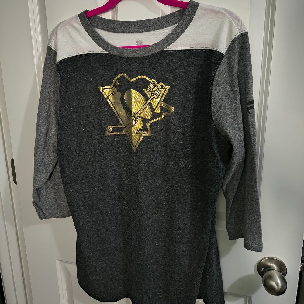 Fanatics 3/4 Sleeve Women's Size XL Pittsburgh Penguins Shirt (315)